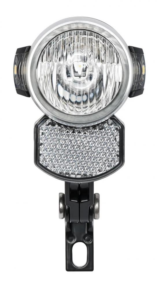 AXA Frontlicht Blueline 50 E-Bike 50 Blue - kompaktes LED-Scheinwerferlicht mit 50 Lux