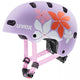 uvex kid 4 style Kinderhelm flower lilac matt 55-58 cm, ABS-Hartschale, EPS, IAS-System, 360°-Vollring, 10 Belüftungen