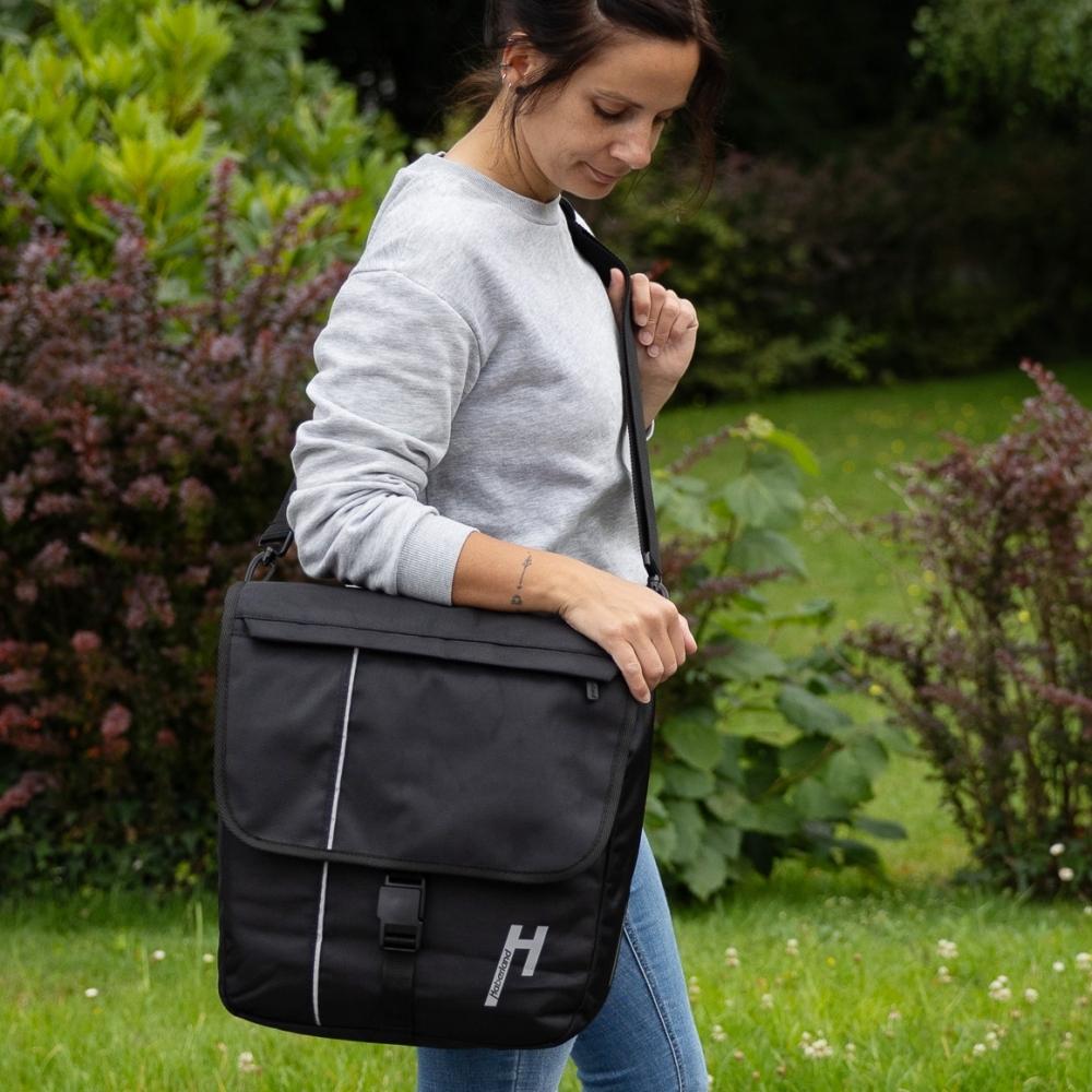 Haberland Einzeltasche 18l Street Work schwarz - praktische Fahrradtasche für Alltag & Beruf