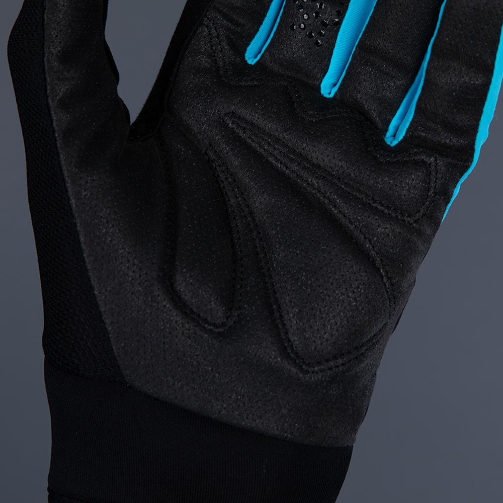 CHIBA Blade - Radhandschuhe kurz, schwarz/türkis, Touchfinger, Ulnar-Nerve Protection, Gr. M