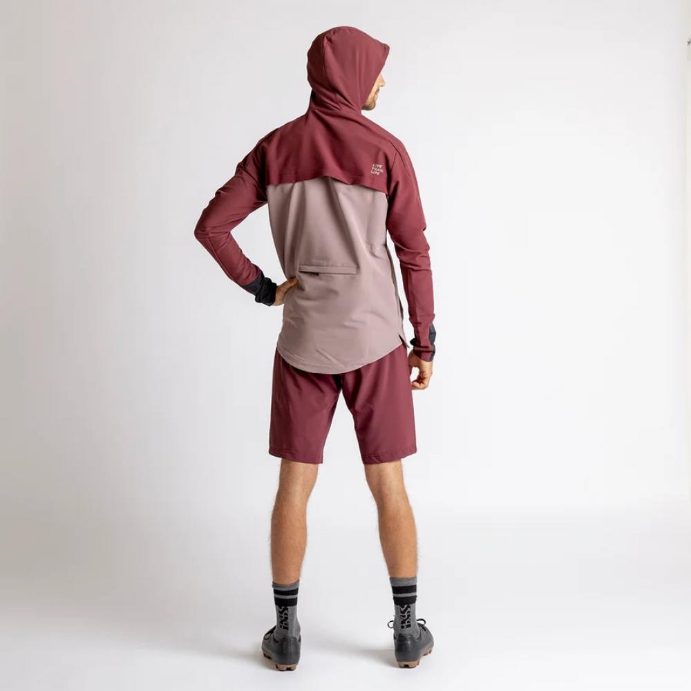 IXS Sports Division iXS Carve Digger EVO Hooded Jersey L Taupe-Raisin - vielseitiges MTB-Kapuzentrikot