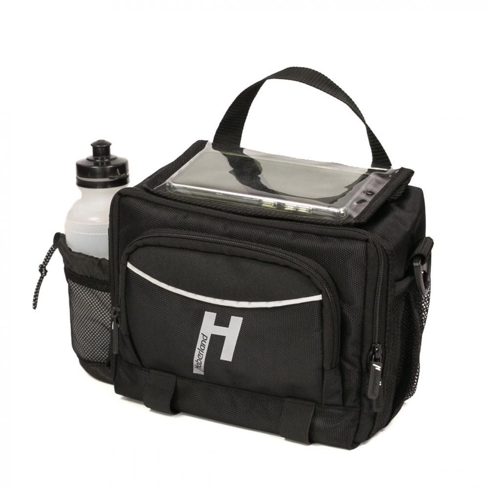 Haberland Lenkertasche 6l Bottle schwarz - praktische E-Bike-Lenkerlösung mit KLICKfix