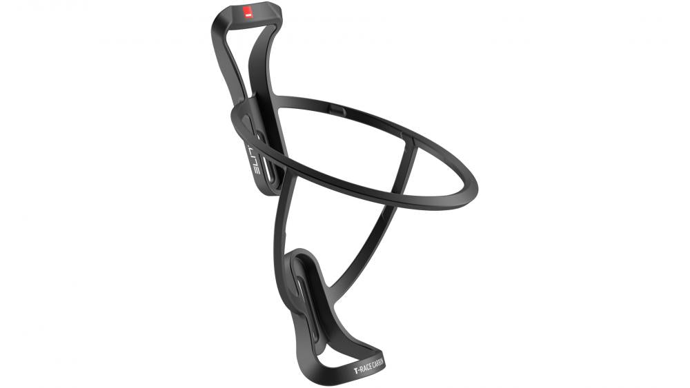 Elite T-Race Carbon Flaschenhalter in Schwarz für Fahrräder.