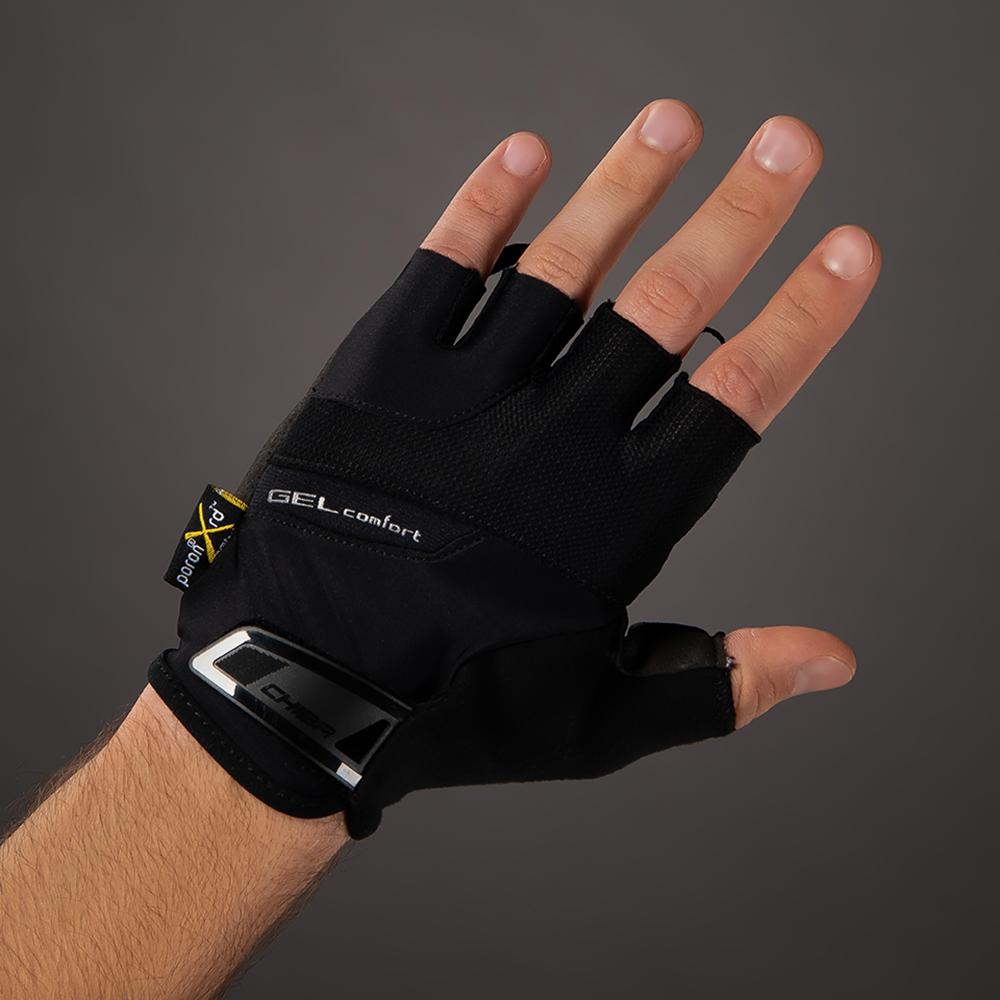 CHIBA Gel Comfort - Fahrradhandschuhe kurz schwarz XXL mit Gelpolsterung