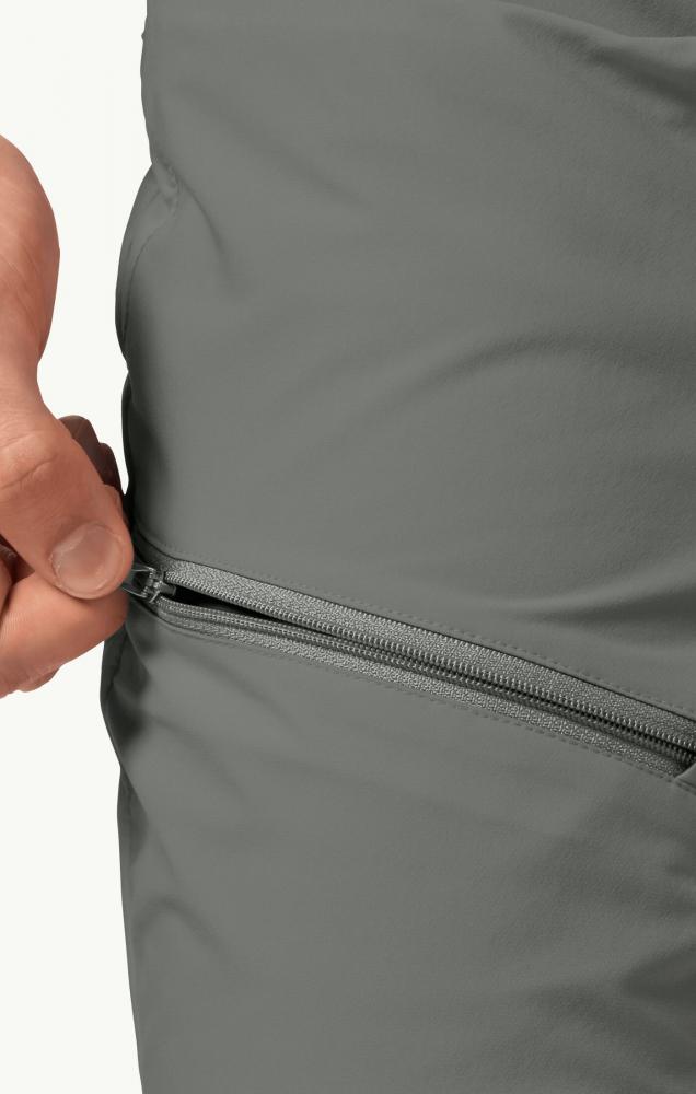 Jack Wolfskin Tourer Shorts M Synthetic Fiber Shorts Gecko Green Grey Größe 48