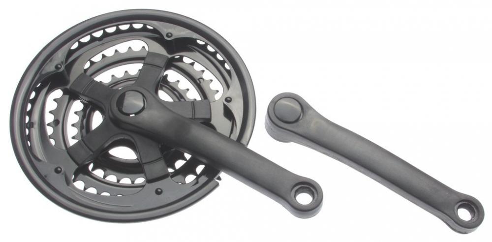 Mijnen Pieper Kettenradgarnitur Stahl schwarz 150mm, 24/34/42 Zähne,4-kant m. KSS