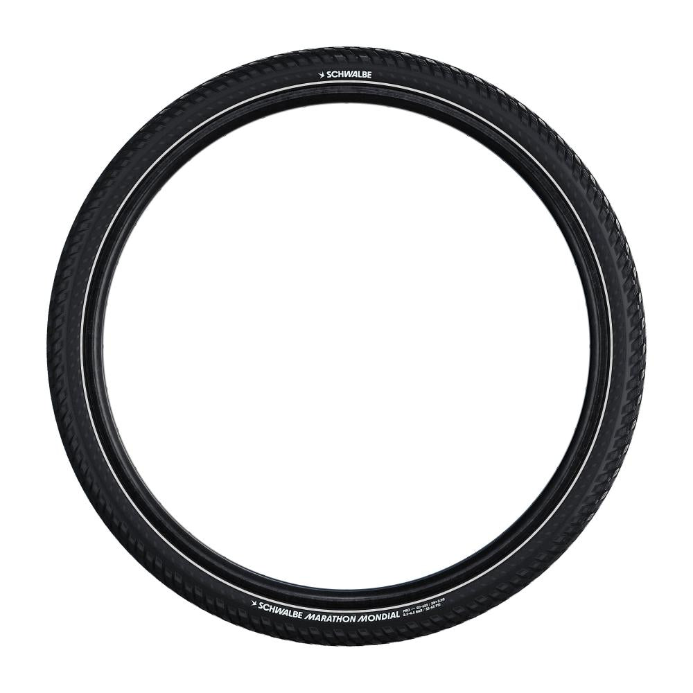 Schwalbe Marathon Mondial Pro Evolution Faltreifen 50-559 schwarz, ultimativer Reise-Reifen mit Reflexstreifen.