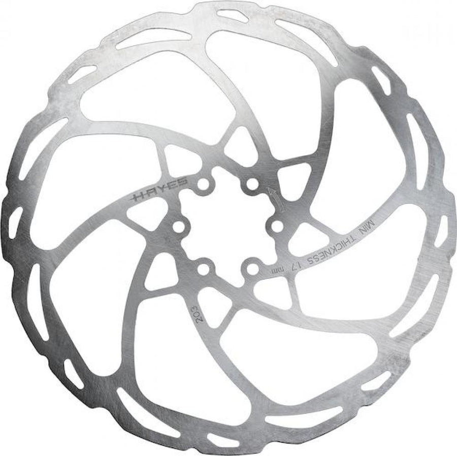 Hayes D-Series Bremsscheibe 6-Loch 180 mm Silber - Geräuschreduzierend