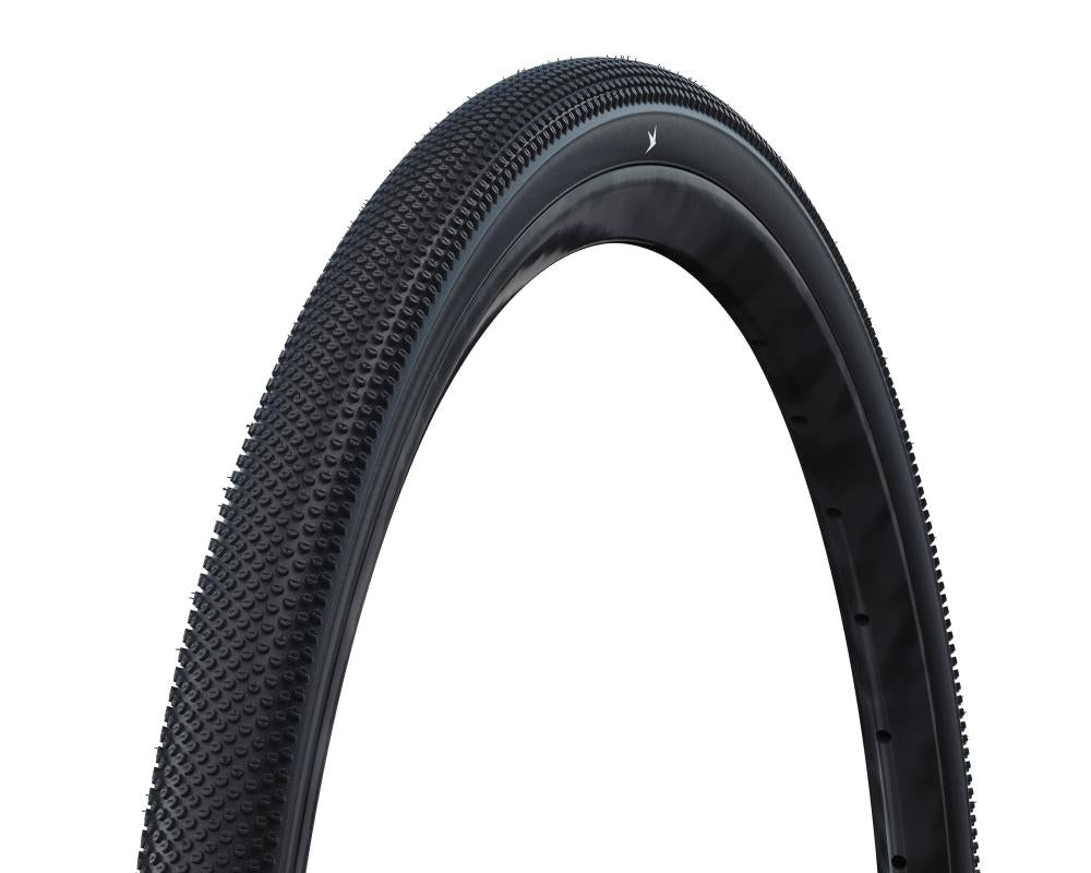 Schwarzer Schwalbe G-One Allround 28x1.35" Gravel Faltreifen, Tubeless Ready mit Pannenschutz für E-Bikes.