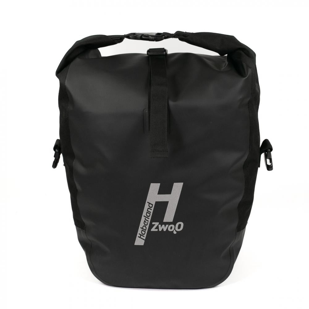 Haberland Einzeltasche H2O schwarz Paar - wasserdichte Fahrradtasche für Alltag und Tour