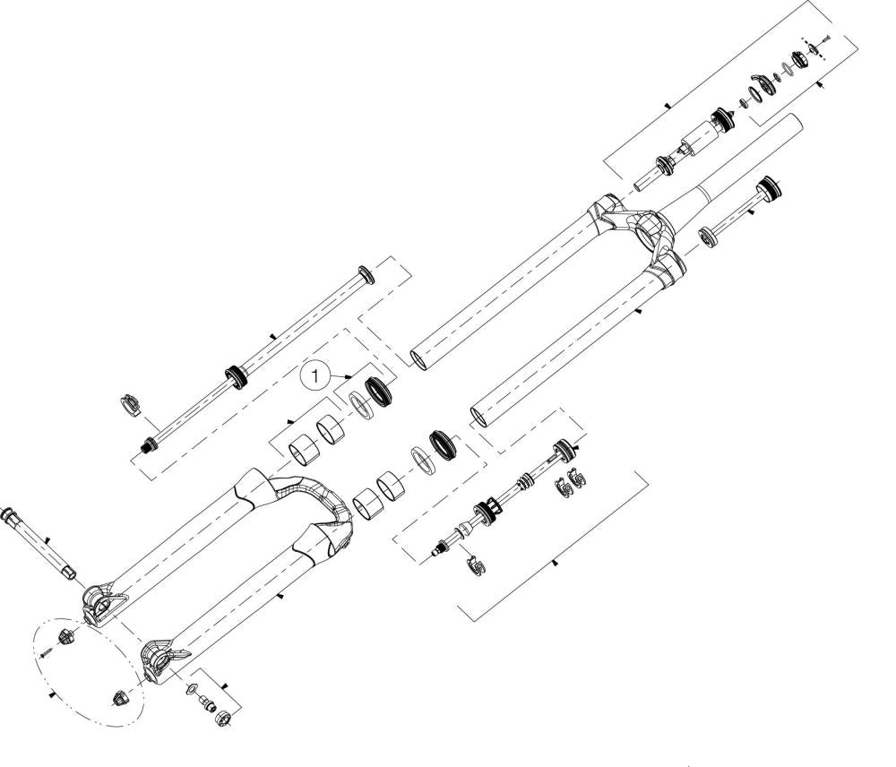 Manitou Dichtungskit Low Friction Mattoc, Mastodon, Magnum 34 mm schwarz - geschmeidige Performance
