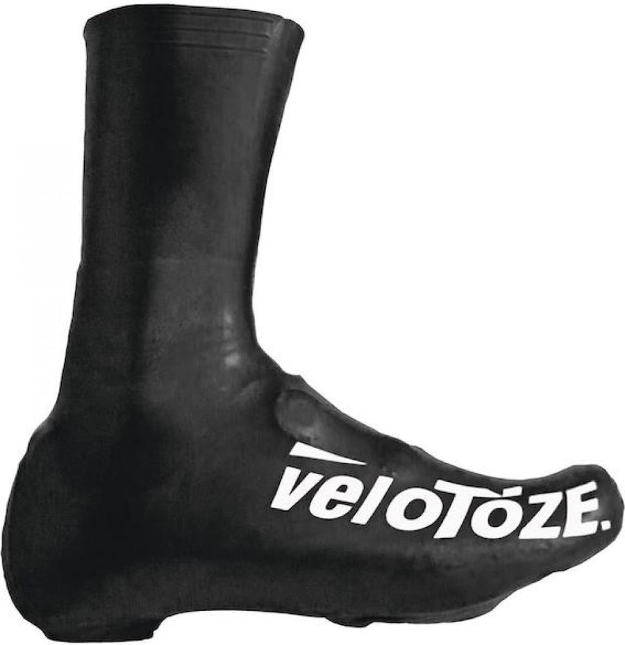 VeloToze Überschuh 2.0 lang schwarz L - wasserdichter Aero-Überschuh für kalte Tage