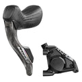 SRAM Force AXS E1 hydraulische Scheibenbremse mit Schalthebel, Carbon, Flat Mount, schwarz, kabellos.