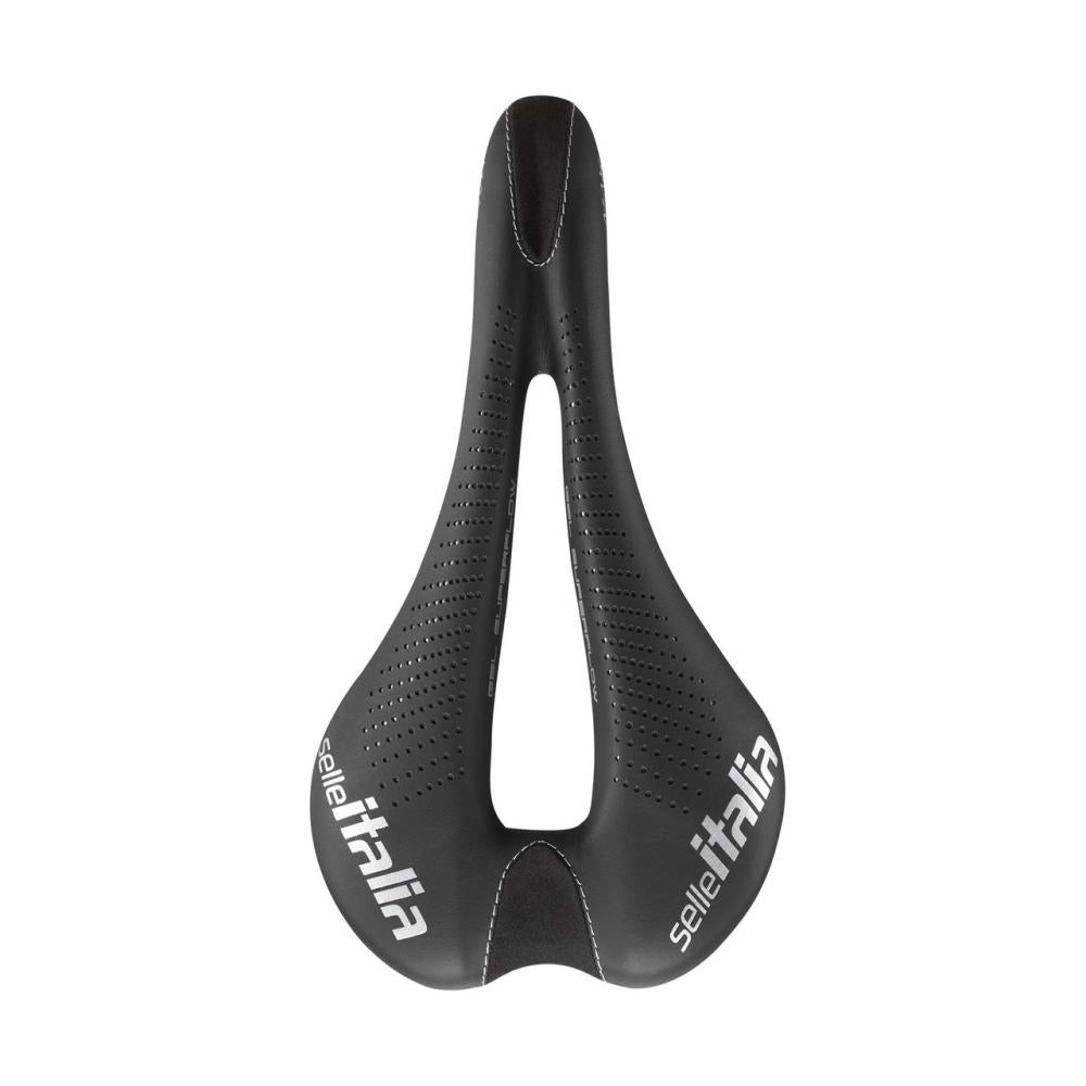 Selle Italia Max SLR TI 316 Gel Superflow L3 - schwarzer Touring/Rennrad-Sattel mit Gelpolsterung & Superflow-Ausschnitt