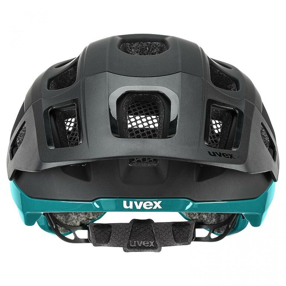 Uvex React MTB-Helm black-teal matt 59-61 cm - Double-Inmold, IAS 3.0, Monomatic, 14 Belüftungen, EN 1078