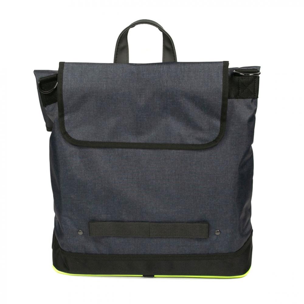 Haberland Shoppertasche eMotion - anthrazit/grün - praktische Fahrrad-Shopper-Tasche