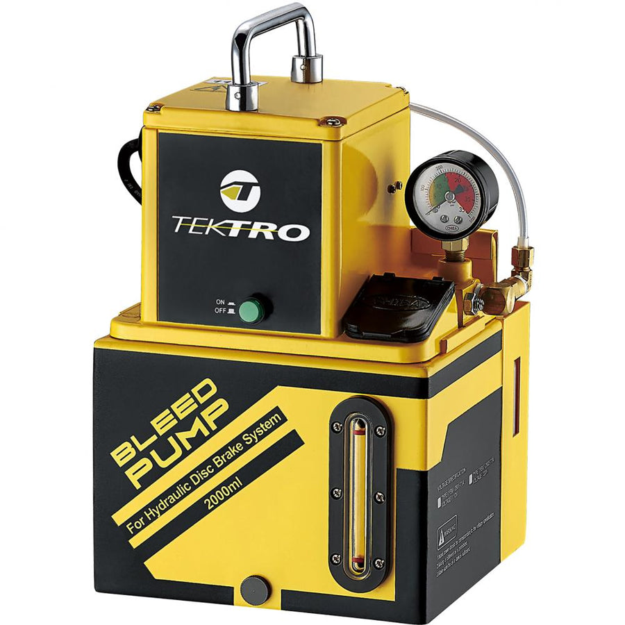 TEKTRO Entlüftungspumpe Bleed Pump 220V 2000ml - Professionelle Bremsenentlüftung für Scheibenbremsen - Bremsen Zubehör & Ersatzteile