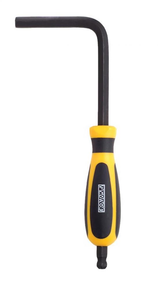 Pedros Innensechskantschlüssel Campagnolo 10mm für Fahrräder, gelb-schwarzer Griff.