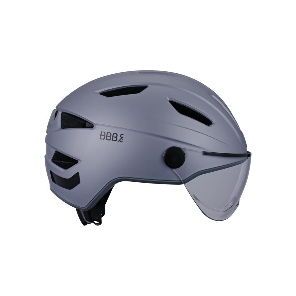 BBB Cycling Helm Move Faceshield L matt grau - sicherer E-Bike- & Speed-Pedelec-Helm