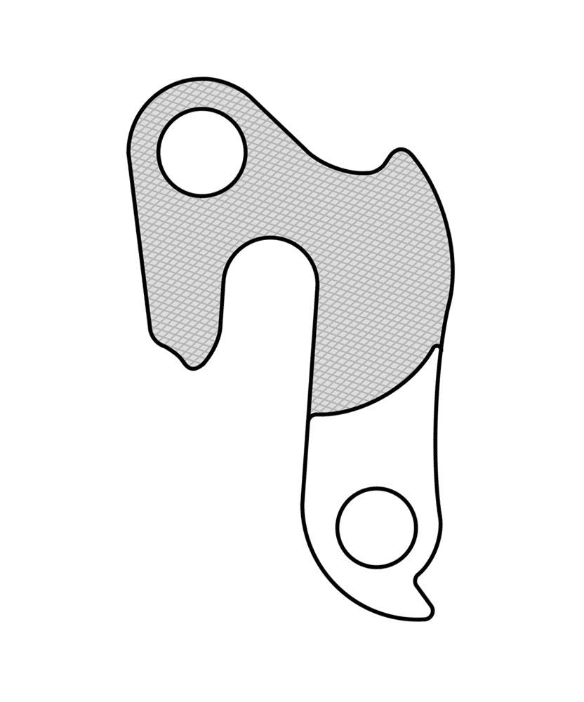 Marwi Schaltauge GH-005 Alu 6061 kaltgeschmiedet, silber, inkl. Schraubensatz M8x0,75, passend für viele Marken