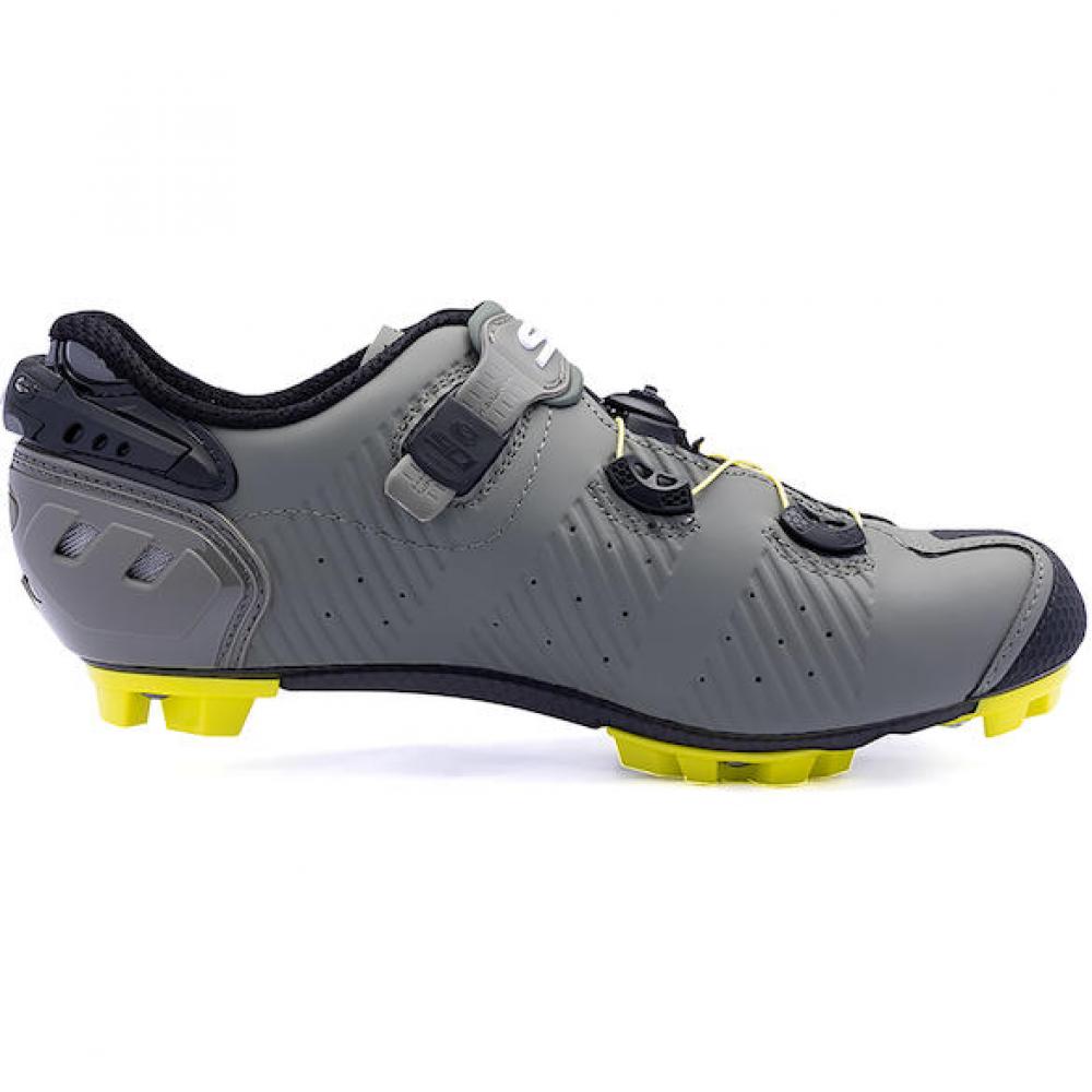 Sidi MTB Drako 2S SRS military/yellow 40 - steifer Carbon-MTB-Schuh mit Top-Passform