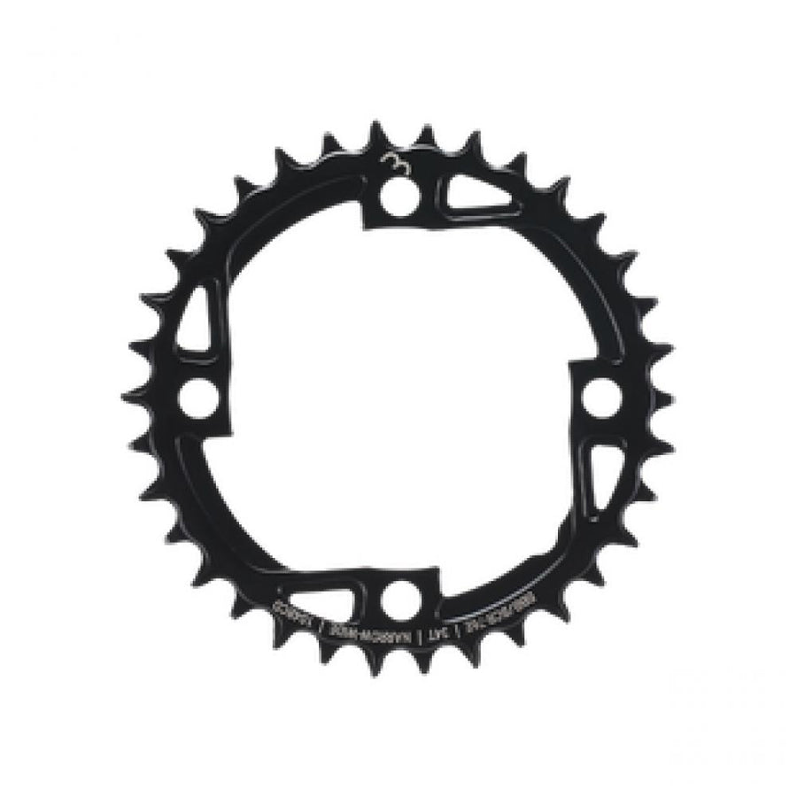 Schwarzes BBB Cycling E-bikeGear Kettenblatt 34T Narrow-Wide 104 für leisen, effizienten Antrieb.