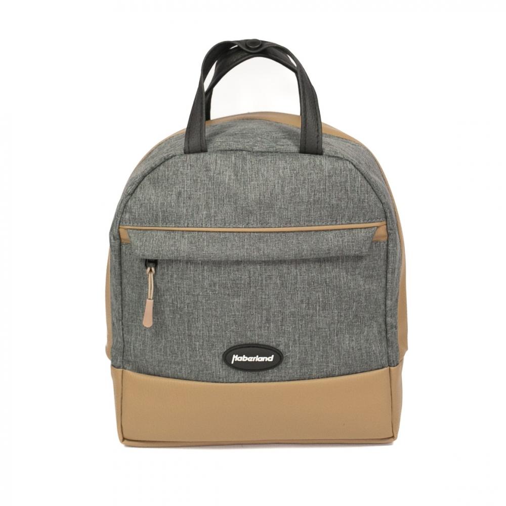 Haberland Rucksack-Lenkertasche Bella grau/hell- - flexible Lenkertasche & Rucksack
