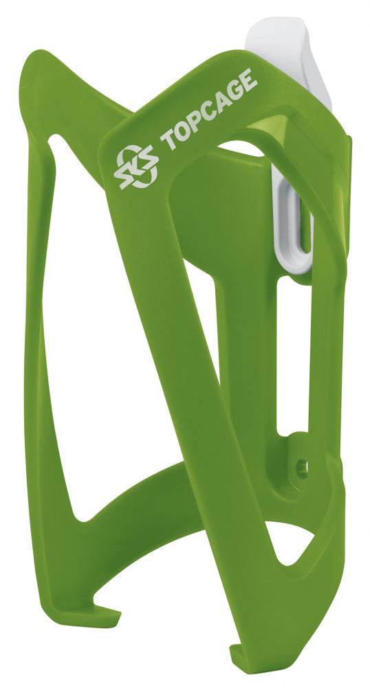 SKS Topcage Flaschenhalter grün, leichter und flexibler Kunststoffhalter, geeignet für 1,5-Liter-PET-Flaschen, verstellbarer Fanghaken für sicheren Halt