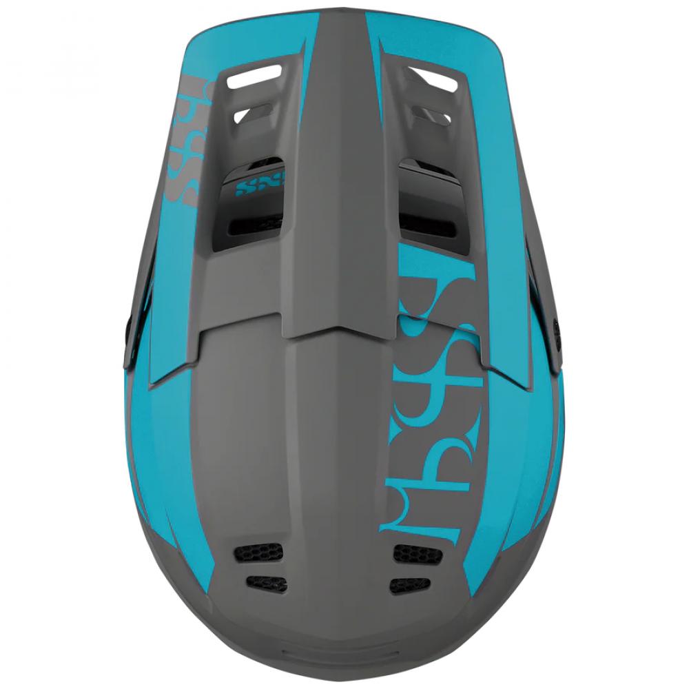 IXS Sports Division iXS XACT Evo helmet L/XL Lagoon / Graphite - sicherer Downhill Fullface-Helm