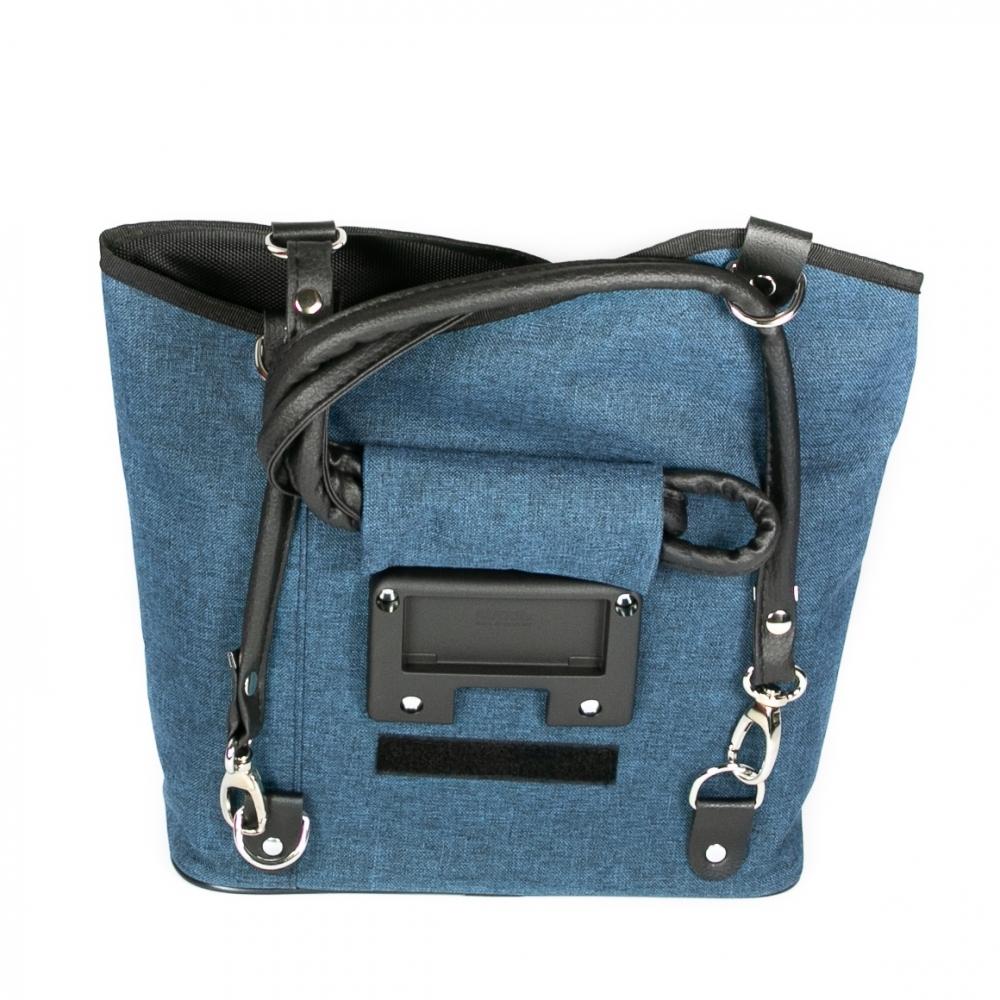 Haberland Lenkertasche Melanie blau - flexible Rucksack-Lenkertasche mit KLICKfix