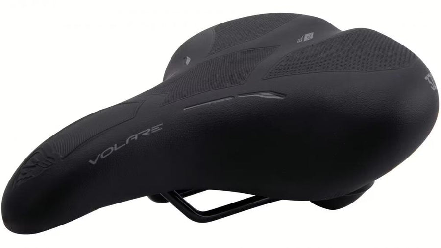 Contec Sattel Volare City EL Unisex - 3-Zonen comfort Plus Kaltschaum, Elastomer-Federung, CrMo Gestell, 245×205 mm