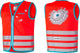 Wowow Sicherheitsweste Crazy Monster Jacket für Kinder Größe XS rot
