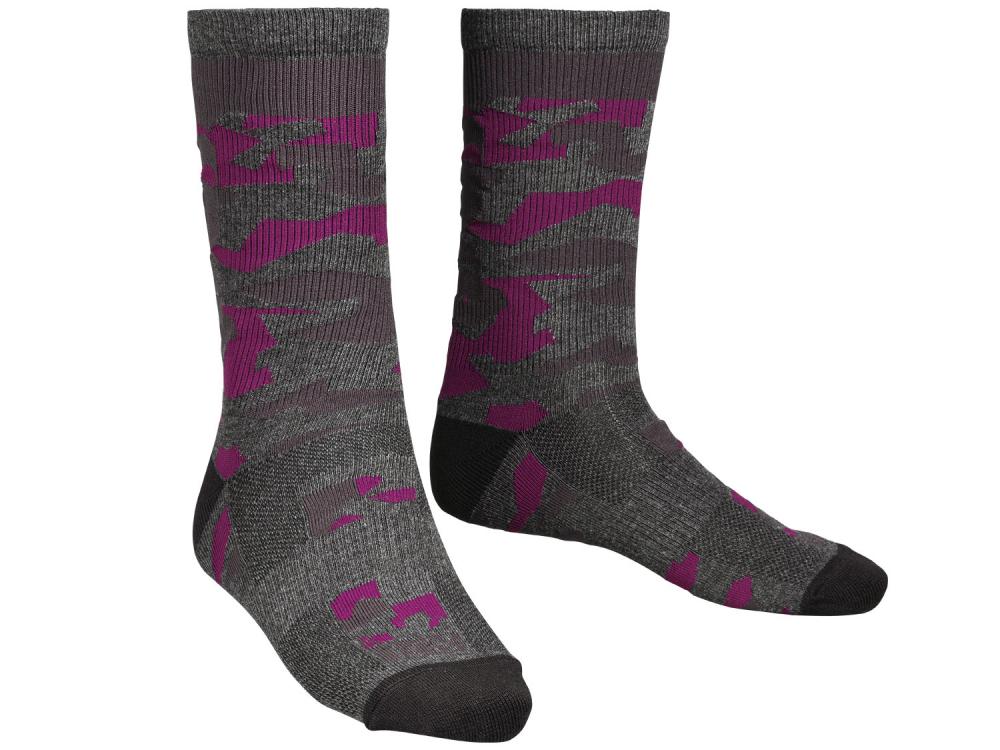 IXS Sports Division iXS Double Socks (2 pairs) S Raisin Camo - atmungsaktive Funktionssocken im Doppelpack