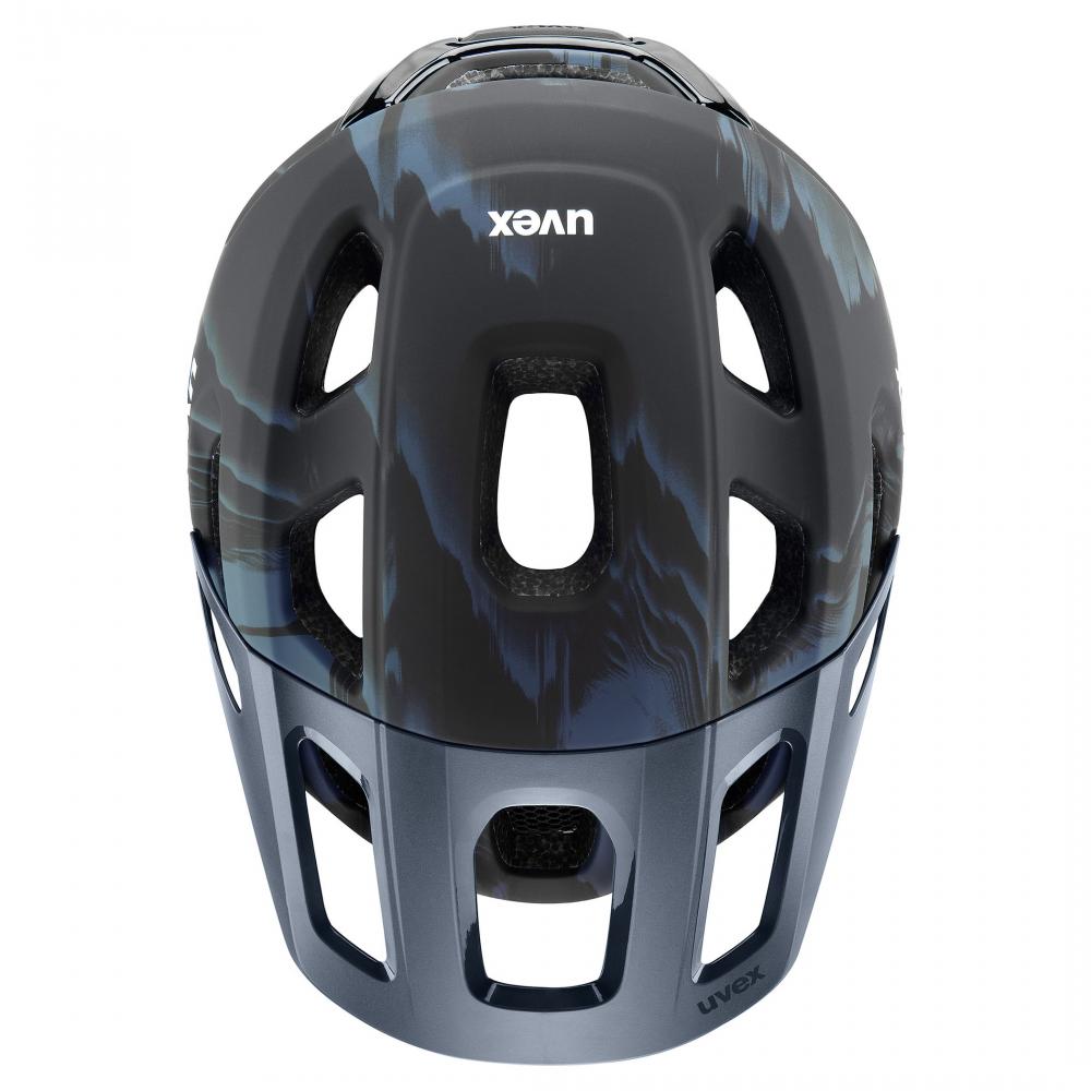 uvex react MTB-Fahrradhelm - Größe 56-59 cm, Mystic Matt, Double-Inmould, 3D IAS, monomatic, sportliches Gelände