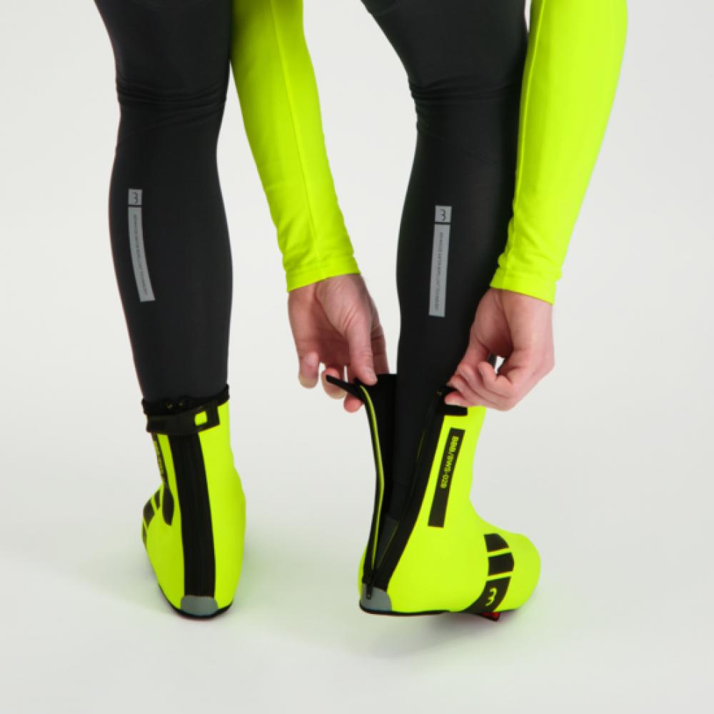BBB Cycling Überschuhe HeavyDuty OSS neon 43 - wind- & wasserabweisender Kälteschutz