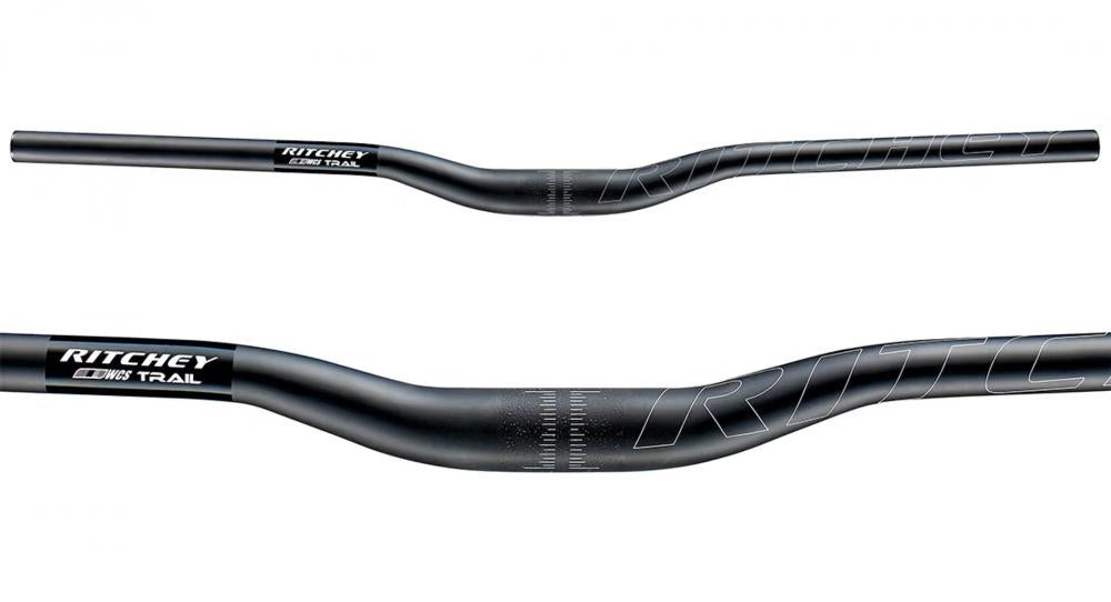 Ritchey WCS Trail Rizer MTB-Lenker 31,8 mm, 800 x 30 mm, 9° Backsweep, 2° Upsweep, Farbe Blatte Black, aus dreifach konifiziertem 7050 Aluminium
