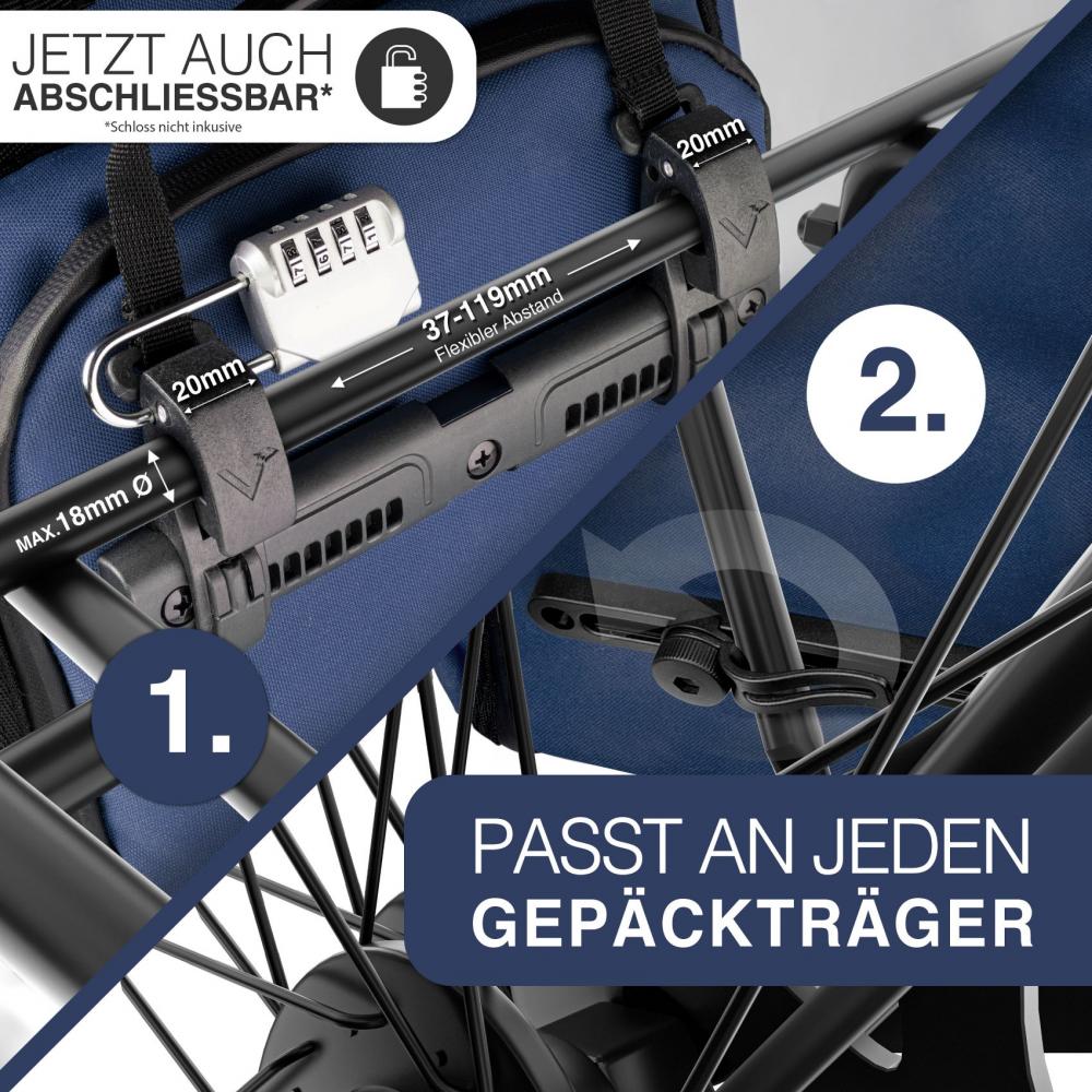 Valkental Rucksack ValkPro 3in1 Fahrradtasche blau
