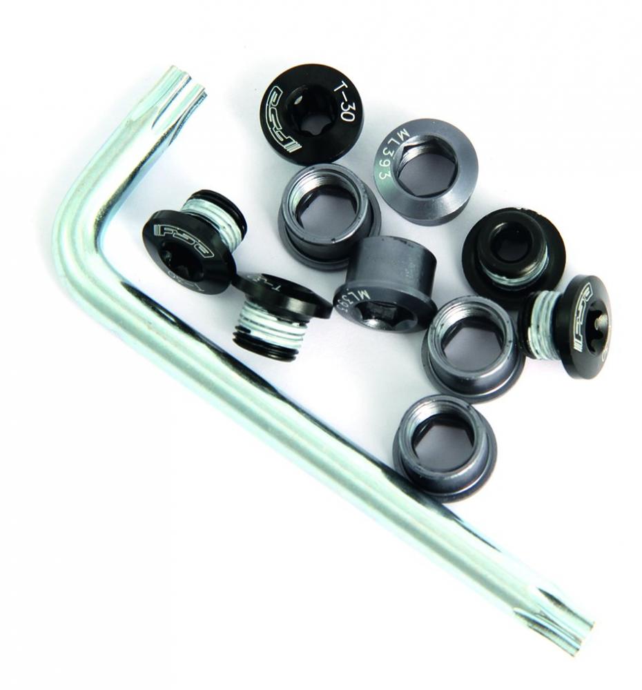 FSA Kettenblattschraubenset Road 5-Arm 3x 10-teilig Schwarz - maximale Steifigkeit und Haltbarkeit