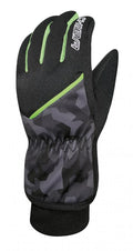 CHIBA Snow Flash - wasserdichte Winter-Radhandschuhe tarn/apfel, Größe 4