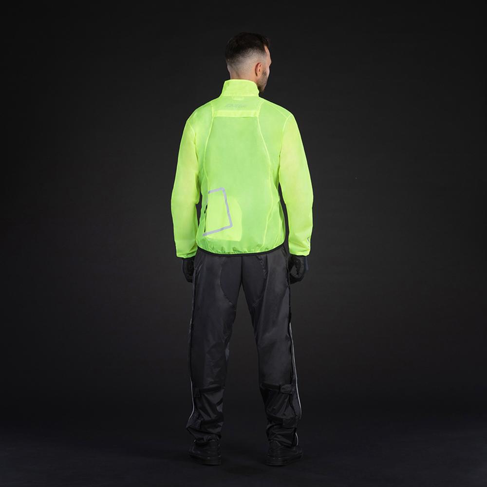 CHIBA Race Performance Jacke - wasserdicht, winddicht, atmungsaktiv, neongelb, Größe L