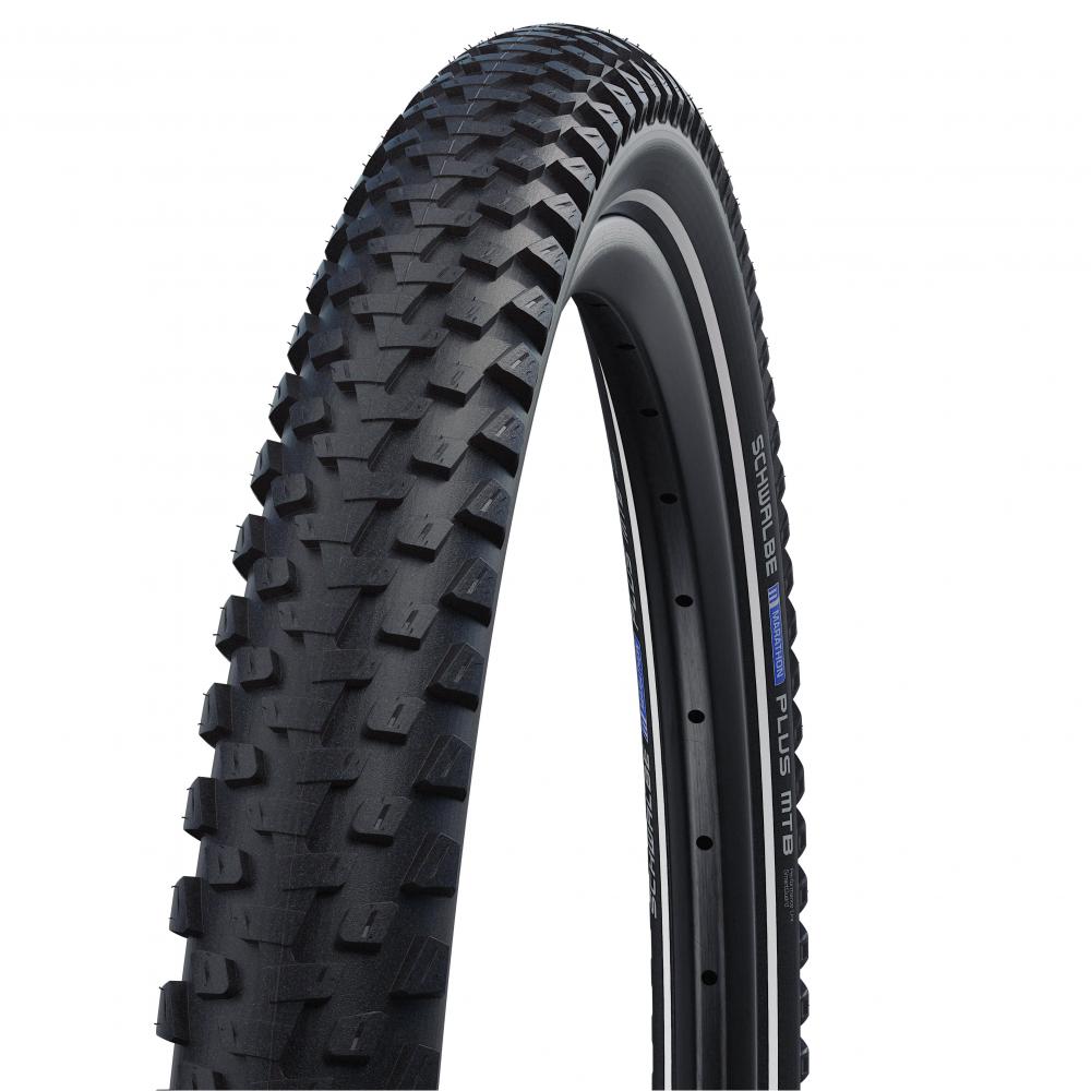Schwalbe Marathon Plus MTB 29x2.35 unplattbarer Drahtreifen mit SmartGuard Pannenschutz und Reflexstreifen für E-Bikes.