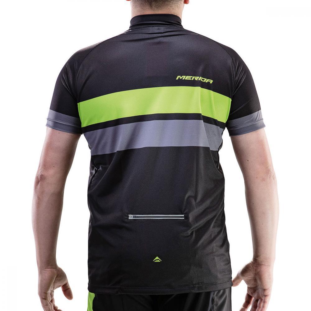 Retoure: Trikot ACTIVE STRIPE Herren schwarz/grün, MERIDA Größe: M, Farbe: Schwarz/grün