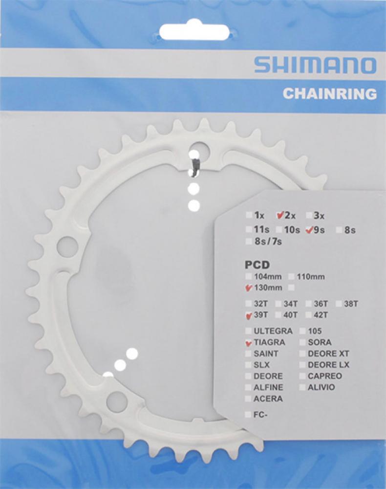 SHIMANO Kettenblatt TIAGRA FC-4500 39 Zähne Silber - präziser Antrieb für Rennräder