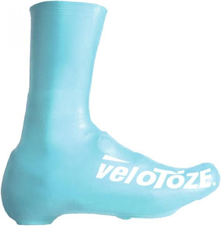 VeloToze Überschuh 2.0 lang blau S - wasserdichter Aero-Überschuh für kalte Tage