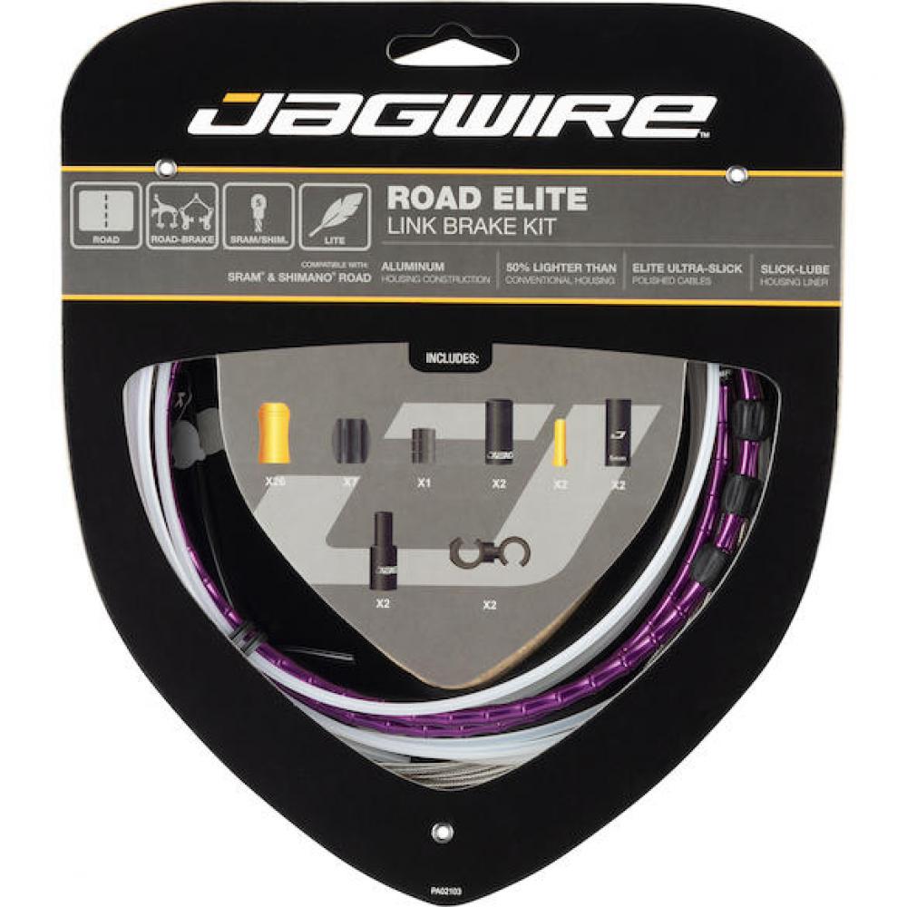 Jagwire Road Elite Link Bremszugset - Versiegeltes Aluminium-System für präzises Bremsen