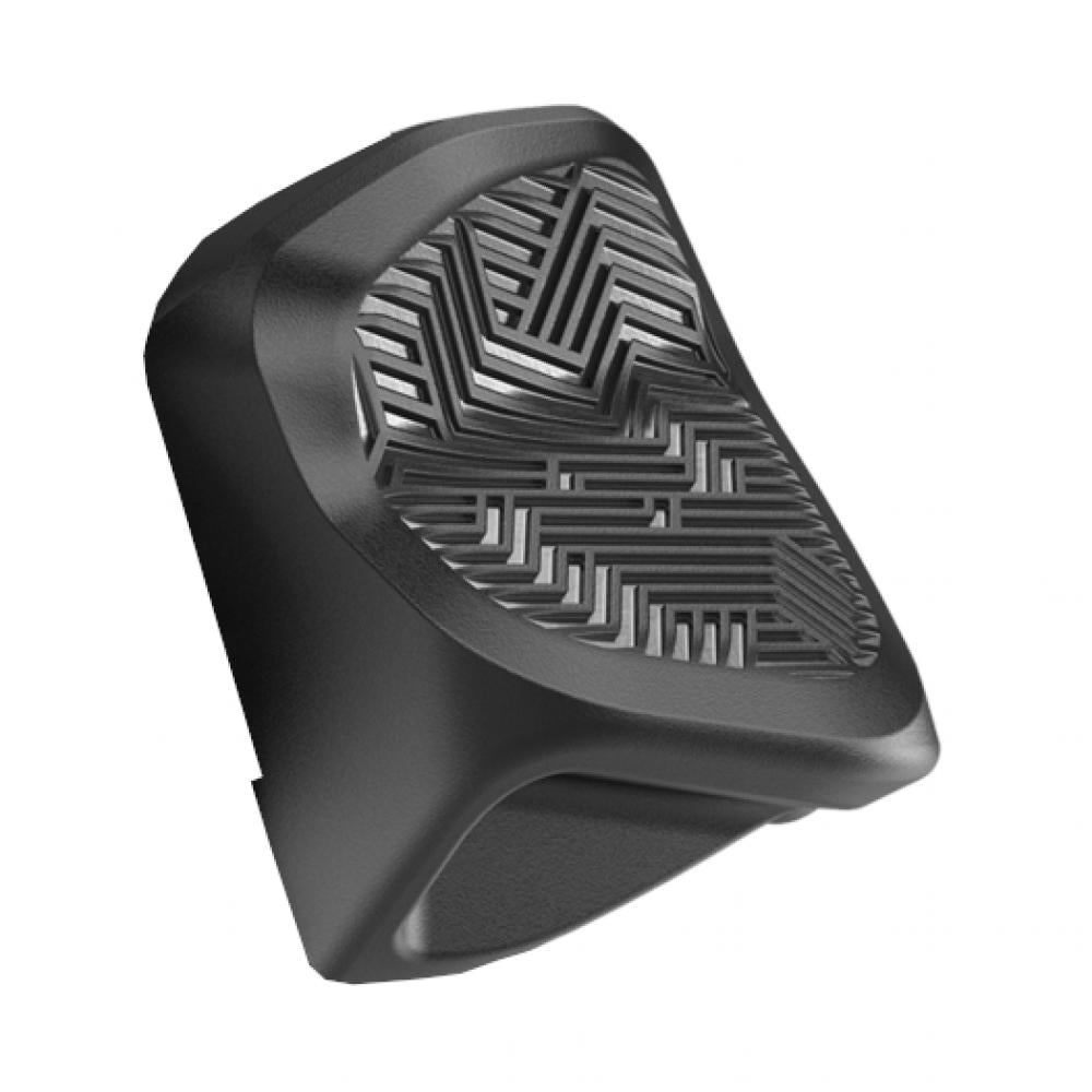 SRAM AXS POD Rocker Paddle Upgrade rechts, schwarz mit strukturierter Oberfläche und geometrischem Muster.