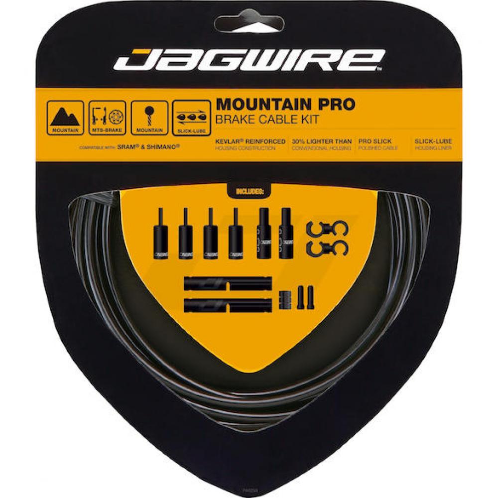 Jagwire Bremszugset Mountain Pro [Standardlänge 3000 mm] Schwarz - präzise MTB-Bremskontrolle