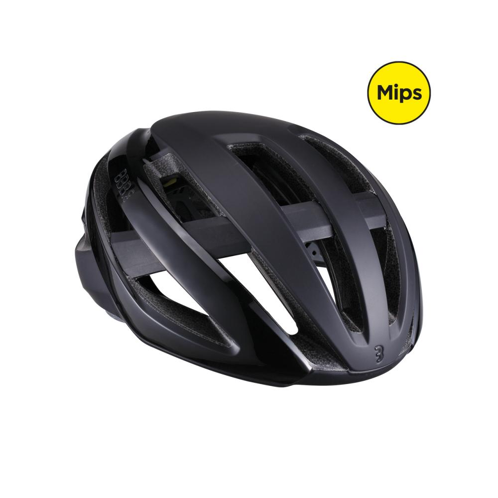 BBB Cycling Helm Maestro MIPS S matt schwarz - leichter Rennradhelm mit maximalem Schutz