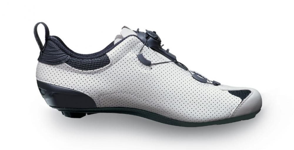 Sidi ROAD Tri-Sixty white 42 Weiß - leichter Triathlon-Rennradschuh mit Carbonsohle