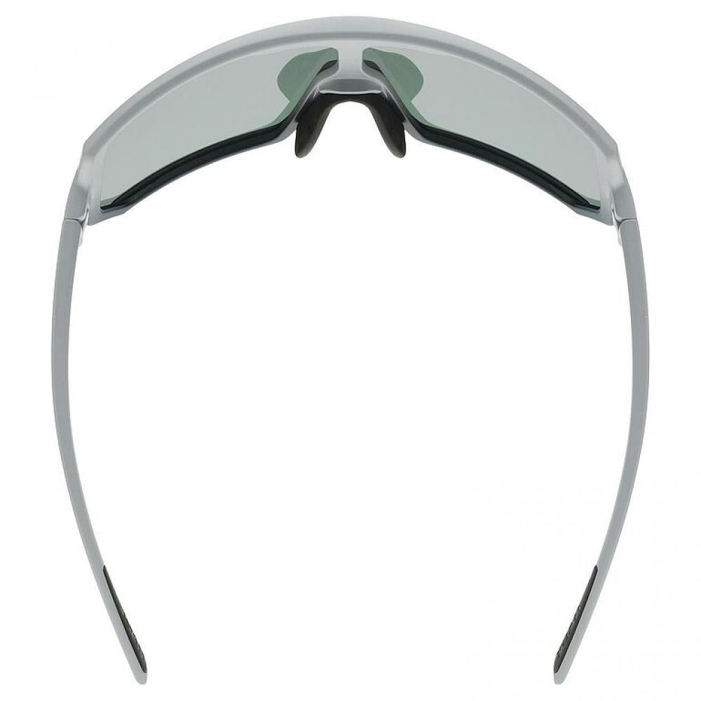uvex sportstyle 235, rhino deep space matt/mirror blue, Sportbrille mit verspiegeltem Oversize-Shield und uvex supravision® Antifog-Beschichtung für 100% UV-Schutz und maximalem Sichtfeld